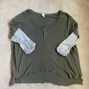 Free People Distressed Oversized top